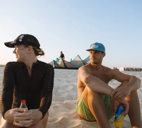 Kitesurfing kite and control bar available to rent in Hurghada