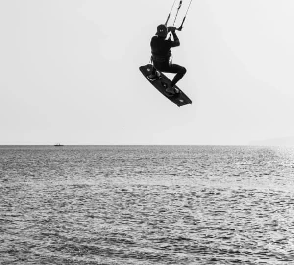 Shallow turquoise kite lagoon near Hurghada